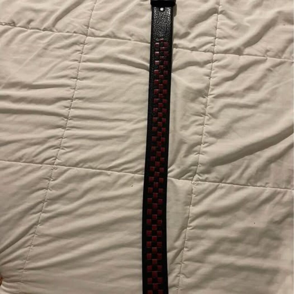 B. Altman & Co. Woven Glazed Steerhide Belt Size 38